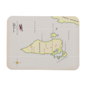 バーレ図解入りの、写真付きのンの地図 マグネット (横)