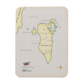 バーレ図解入りの、写真付きのンの地図 マグネット (縦)