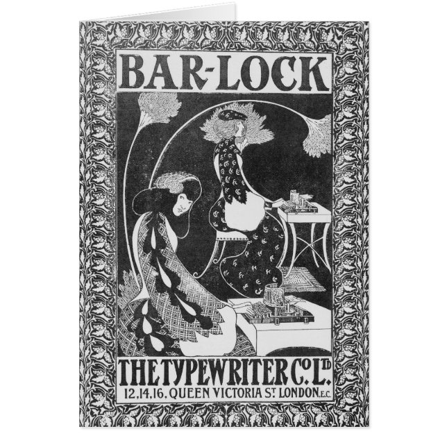 バーロックのタイプライター、c.1895のための広告 (正面)