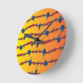 バーワイヤ ラウンド壁時計 (傾斜)