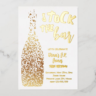 バーワイン大人の誕生日の招待状を保管する 箔招待状