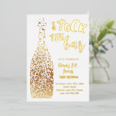 バーワイン大人の誕生日の招待状を保管する 箔招待状 (立ち正面)