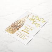 バーワイン大人の誕生日の招待状を保管する 箔招待状 (回転した状態)