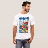 バーンの~のスイス連邦共和国の~Vintageのスイス人旅行 Tシャツ (正面フル)