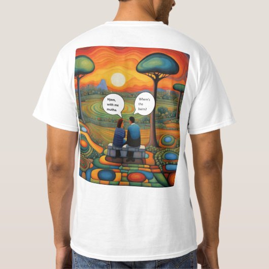 バーンはどこ? Tシャツ (裏面)