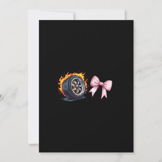 バーンアウトまたはボーイング女の子または男の子のジェンダーを明らかにするパーティー 招待状 (裏面)