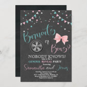 バーンアウトまたはボーイング性別によるパーティーの表示 招待状 (正面/裏面)