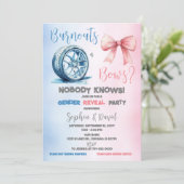 バーンアウトまたはボーダー性別の表示パーティー 招待状 (スタンド正面)