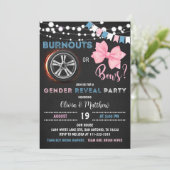 バーンアウトまたはボーダー性別の表示パーティー 招待状 (スタンド正面)