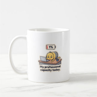 バーンアウトバッテリー 楽しいオフィスマグ コーヒーマグカップ