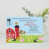 バーンアニマルおもしろい誕生パーティー 招待状 (スタンド正面)