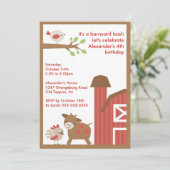 バーンアニマルおもしろい誕生パーティー 招待状 (スタンド正面)