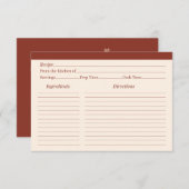 バーンアンバーことわざファミリーカントリーレシピカード (正面/裏面)