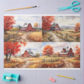 バーンイン秋コラージュ2デクページ紙 薄葉紙 (クラフト)