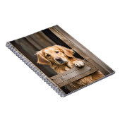 バーンウィンドウにゴールデンレトリバー ノートブック (右側)