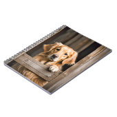 バーンウィンドウにゴールデンレトリバー ノートブック (左側)