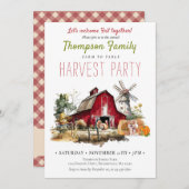 バーンウィンドミル秋ハーベストパーティー感謝祭 招待状 (正面/裏面)