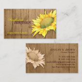 バーンウエレガントィードヒマワリファッション 名刺 (正面/裏面)