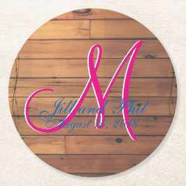 バーンウォール3Dモノグラム ラウンドペーパーコースター