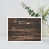 バーンウッシンプルドヴィンテージウェディング 出欠カード (スタンド正面)