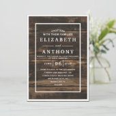 バーンウッシンプルドヴィンテージウェディング 招待状 (スタンド正面)