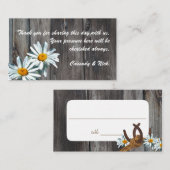 バーンウッドとデイジーシーティングカード プレイスカード (正面/裏面)