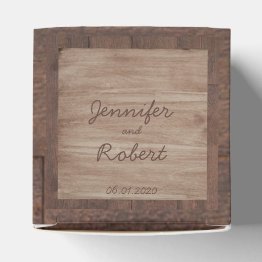 バーンウッドと樺の木カントリーウェディングフライトボックス フェイバーボックス (上部)