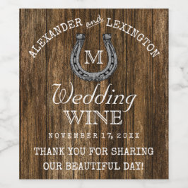 バーンウッドと馬蹄地方素朴の結婚式 ワインラベル