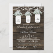 バーンウッドのバビーズブレスメイソンのジャーブライダルシャワー 招待状 (正面)