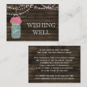 バーンウッドのメイスンの瓶は、ピンクの花は良く願う エンクロージャーカード (正面/裏面)