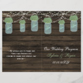 バーンウッドのメイソンの瓶、セージの花プログラムを折った (正面)