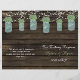 バーンウッドのメイソンの瓶、セージの花プログラムを折った