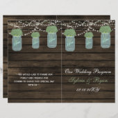 バーンウッドのメイソンの瓶、セージの花プログラムを折った (正面/裏面)