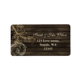 バーンウッドの田舎風の華やかな住所 シール