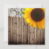 バーンウッドひまわり結婚の田舎の結婚式 招待状 (正面)