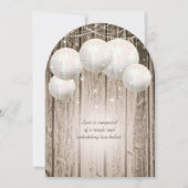 バーンウッドアンダーザスターズ結婚紙ランタン 招待状 (裏面)