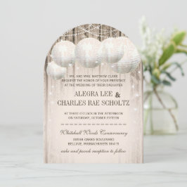 バーンウッドアンダーザスターズ結婚紙ランタン 招待状