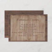 バーンウッドアンド樺の木カントリーウエディングリハーサル 招待状 (正面/裏面)