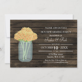 バーンウッドイエローメイソンジャー引っ越し祝いパーティー招待状 招待状