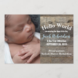 バーンウッドウェスタンカントリーベビー誕生のお知らせ 案内状