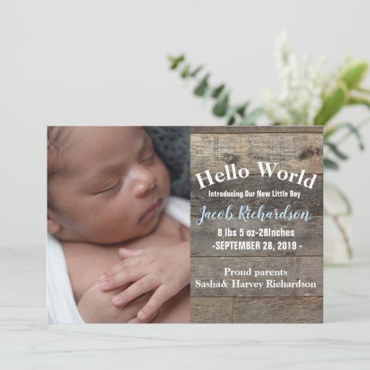 バーンウッドウェスタンカントリーベビー誕生のお知らせ 案内状 (スタンド正面)