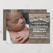 バーンウッドウェスタンカントリーベビー誕生のお知らせ 案内状 (正面/裏面)