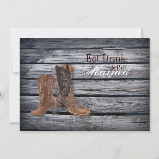 バーンウッドウエスタンカウボーイ結婚ズリハーサルディナー 招待状 (裏面)