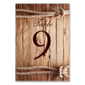 バーンウッドカウボーイブーツウェスタンカントリーウェディング テーブルナンバー (裏面)