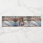 バーンウッドカウボーイブーツウェスタンカントリーウェディング ペットボトルラベル (シングルラベル)