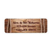 バーンウッドカウボーイブーツウェスタンカントリーウェディング ラベル (正面)