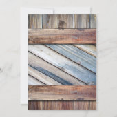 バーンウッドカウボーイブーツウェスタンカントリーウェディング 招待状 (裏面)