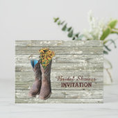 バーンウッドカウボーイブーツウエスタンブライダルシャワー 招待状 (スタンド正面)