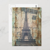 バーンウッドカントリーフランスのパリエッフェルタワー ポストカード (正面/裏面)
