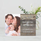 バーンウッドカントリー素朴なメリークリスマスの写真 シーズンカード (スタンド正面)